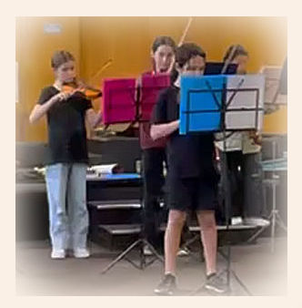 Progressive Violin Tuition students rehearsing for Rotary Music Festival 2023. Violin Teacher Palmerston North
